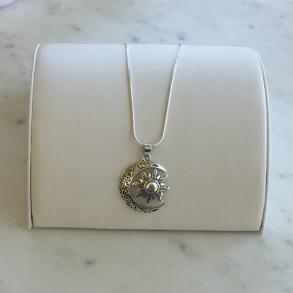 Jewelry - Sterling Silver Moon & Sun Necklace